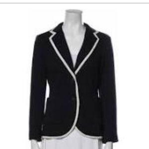 Rag & Bone Sweater Blazer, Sz 10, Navy and Cream